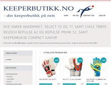 Tablet Screenshot of keeperbutikk.no